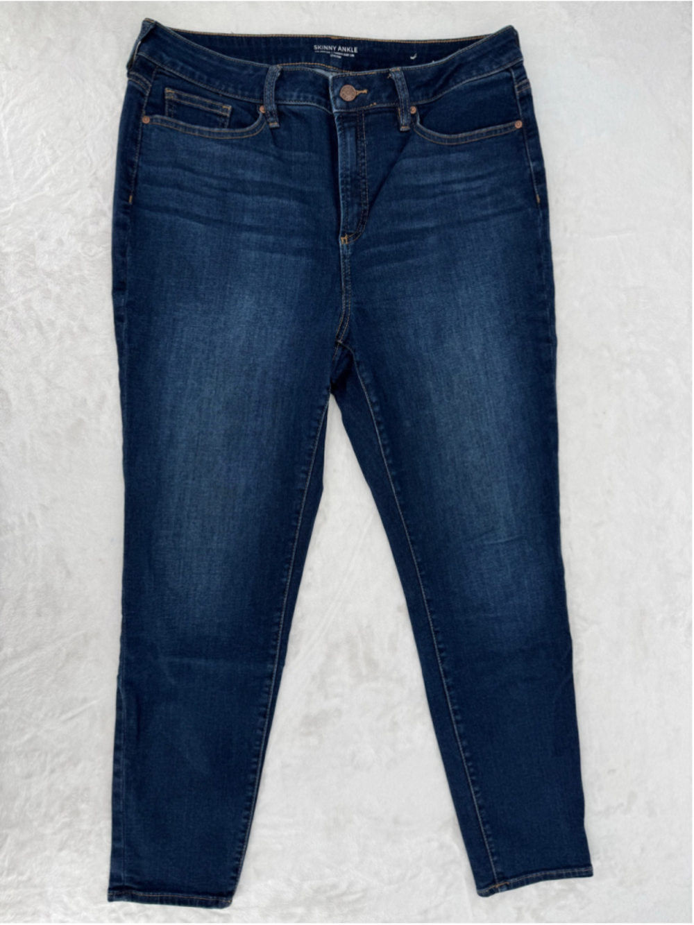 Chico's Skinny Ankle Jeans Dark Wash Denim Slim Fit Basic Size 1.5/10